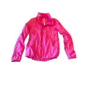 Lululemon Womens Pink Lightweight Jacket Size 6 With Zipper & Ruched Back Design